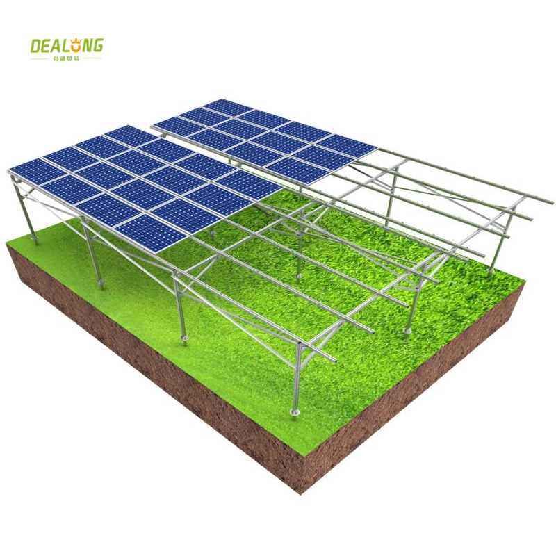 Sistem Pemasangan Solar Farm Aluminium tanah datar
