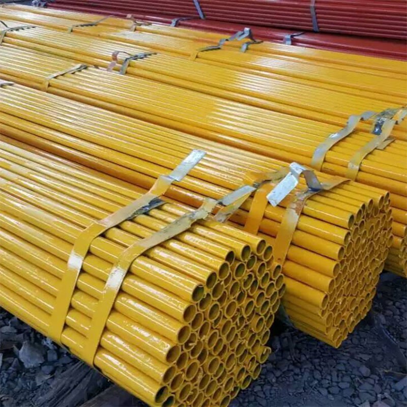 Painted Scaffolding Tubes Carbon Steel Seamless Pipes
