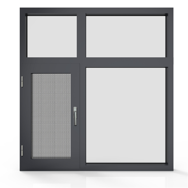 Tingkat Profesional Hw100 Aluminium Casement/Awning Window dengan Steel Fly Screen
