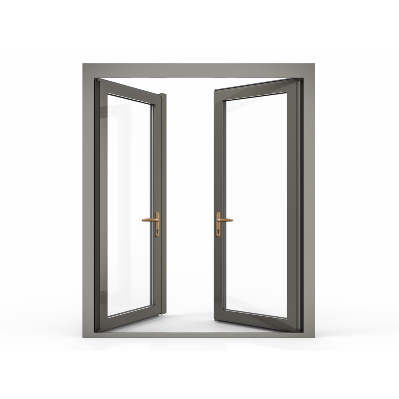 Pintu Masuk Kaca Ganda Aluminium/Aluminium Standar Tinggi Pintu Berengsel
