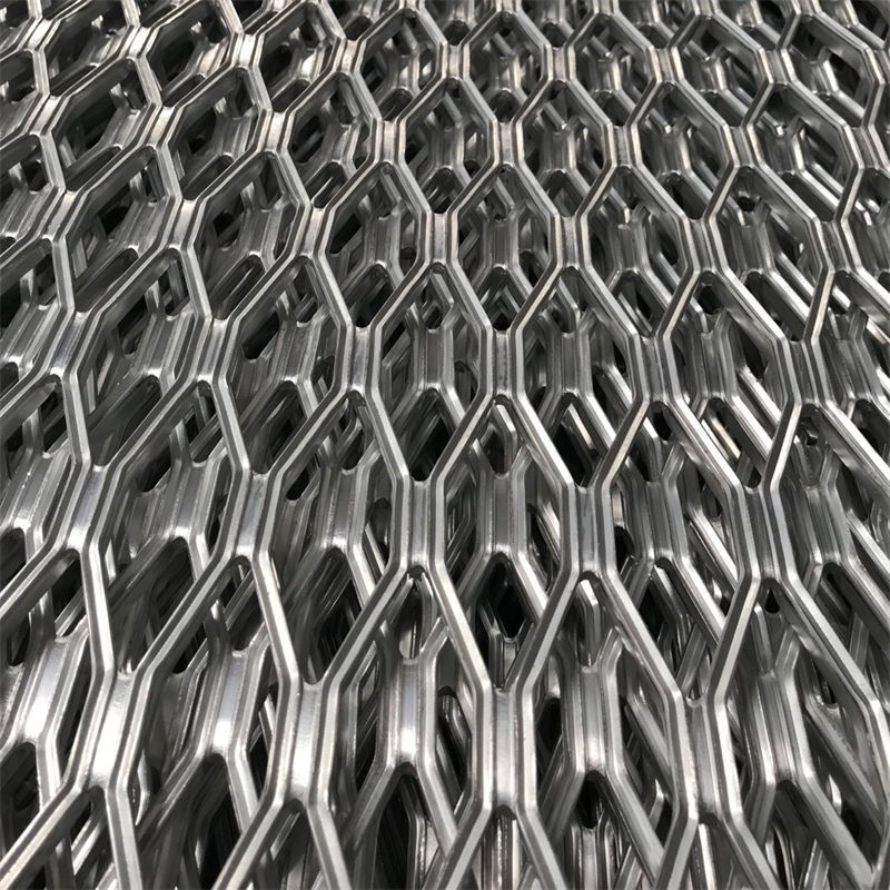 Pelapis Bubuk Arsitektur Aluminium Mesh Logam yang Diperluas
