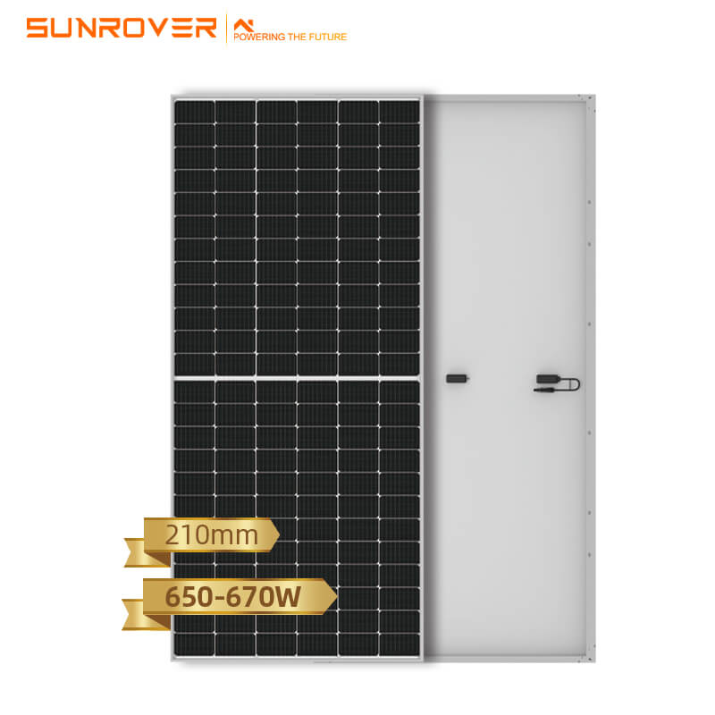 Panel surya mono 650W 655W 660W 665W 670W panel surya untuk rumah
