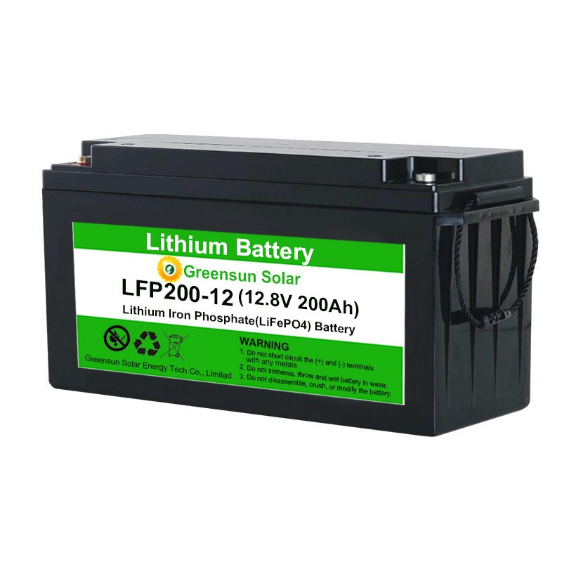 Paket Baterai Lithium Iron isi ulang 12v 200ah LiFePO4 Deep Cycle
