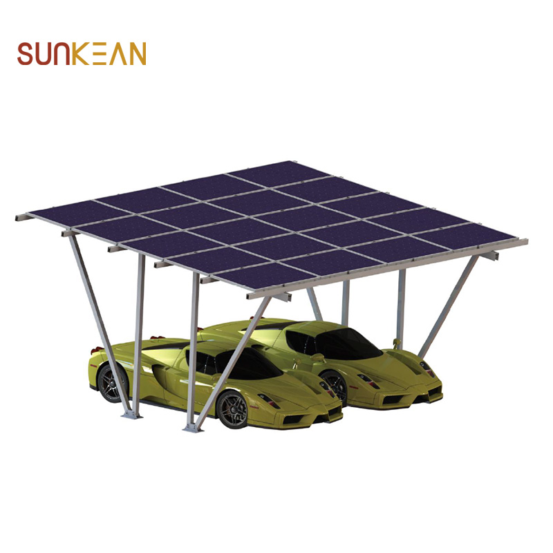 Kurung Pemasangan Panel Surya Pemasangan Solar Carport untuk Gudang Parkir Mobil Tenaga Surya
