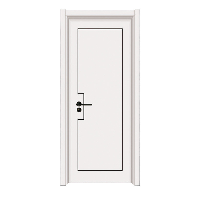 Desain Pintu Kamar Tidur Putih Berkualitas Tinggi Warna Alam Pintu Interior Kayu Pintu Kayu Solid
