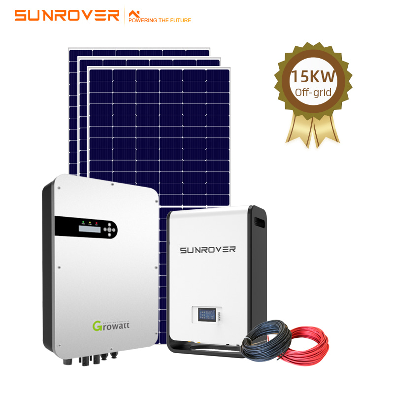 Efisiensi Tinggi 15KW Solar Off Grid System
