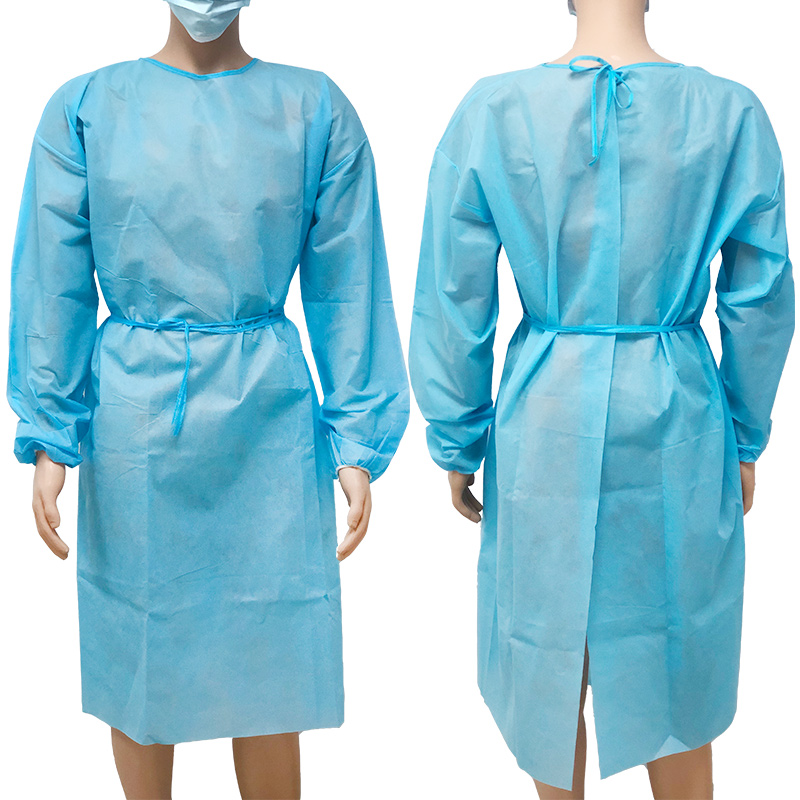 
      pakaian medis nonwoven atau gaun isolasi PP PE SMS
     </font></font>