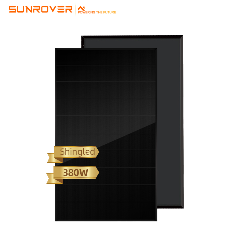 Teir 1 Pasokan Modul PV Full Black 375w 380w 410W 415w Panel Surya Sirap
