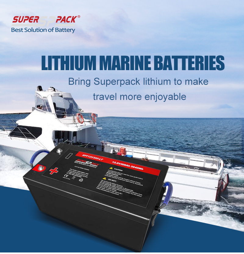 Superpack 12v200Ah baterai lithium LiFePO4 deep-cycle untuk kapal