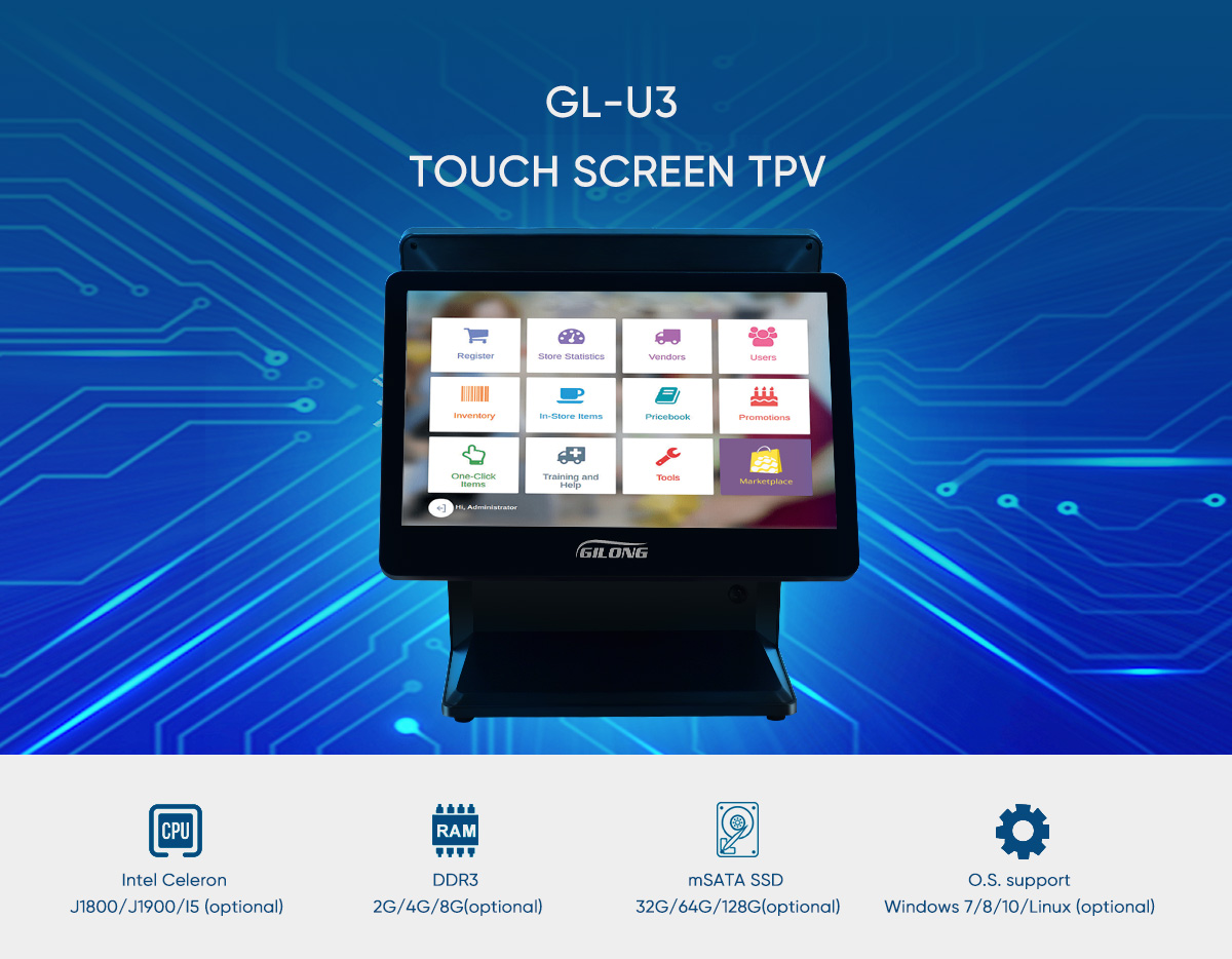 terminal pos layar ganda