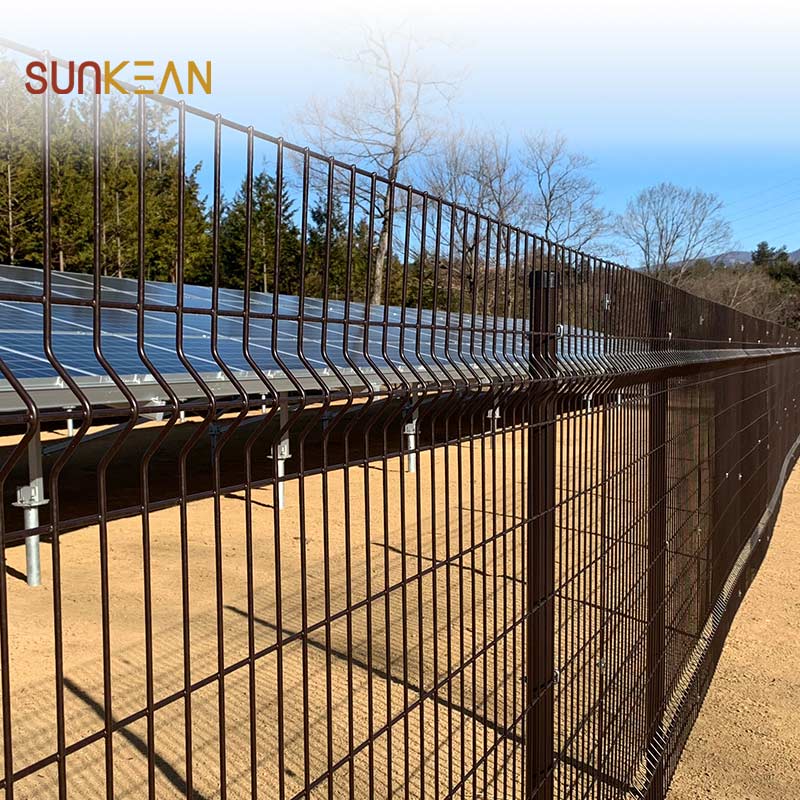 Panel pagar kawat berlapis bubuk untuk pembangkit listrik tenaga surya
