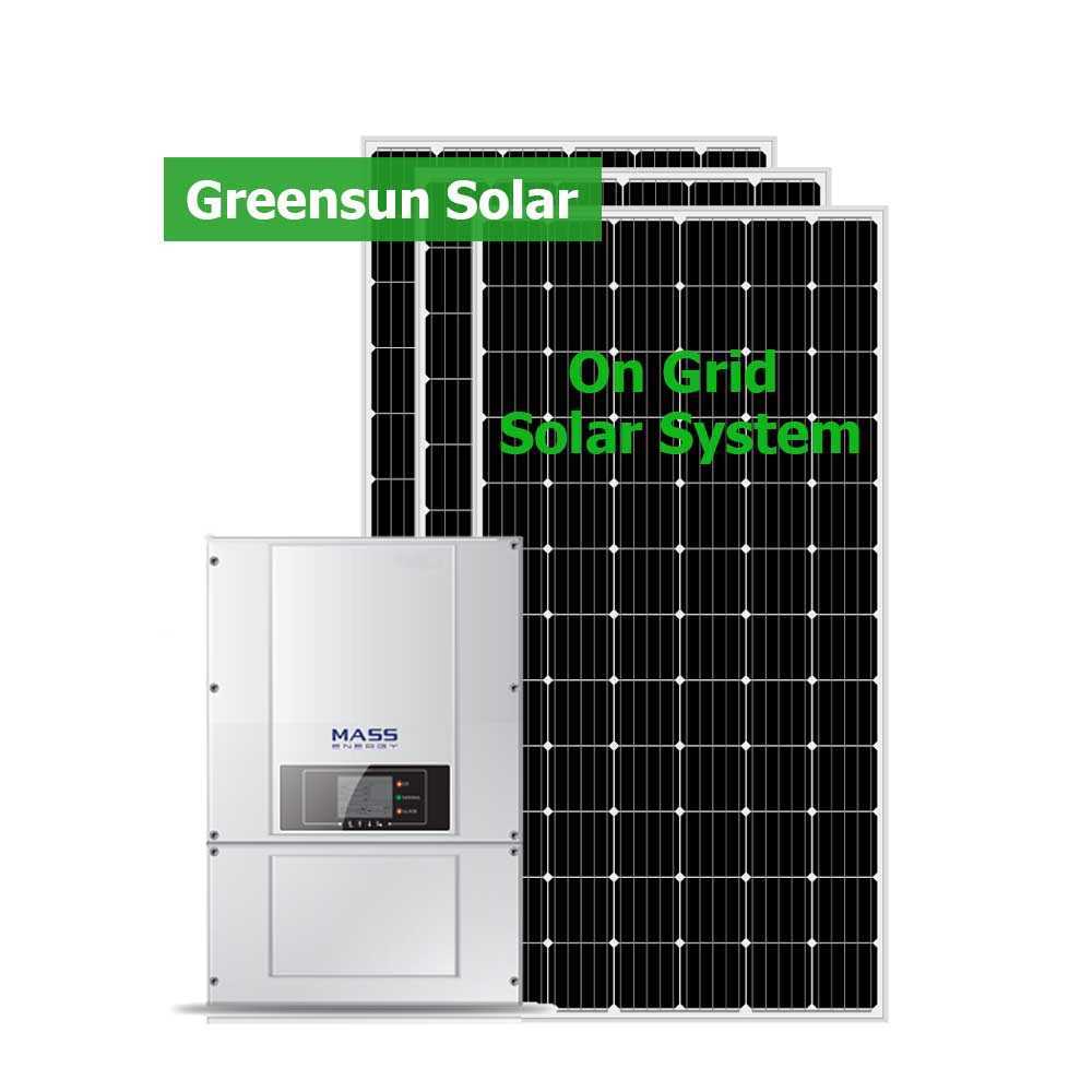 Di Grid 12KW 15KW 20KW Sistem Tenaga Surya Rumah Grid Tied Solar Energy System 10KW
