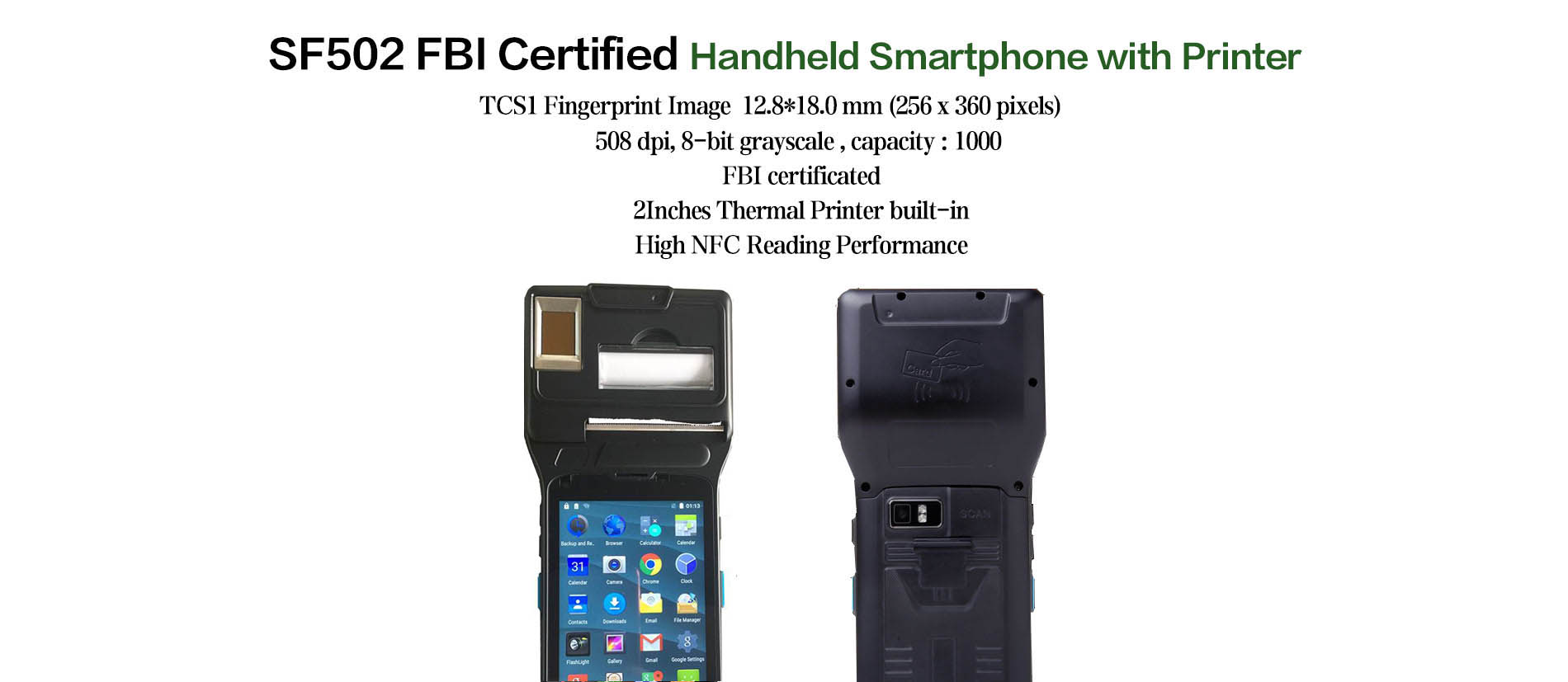 Perangkat android sidik jari bersertifikat FBI Feigete