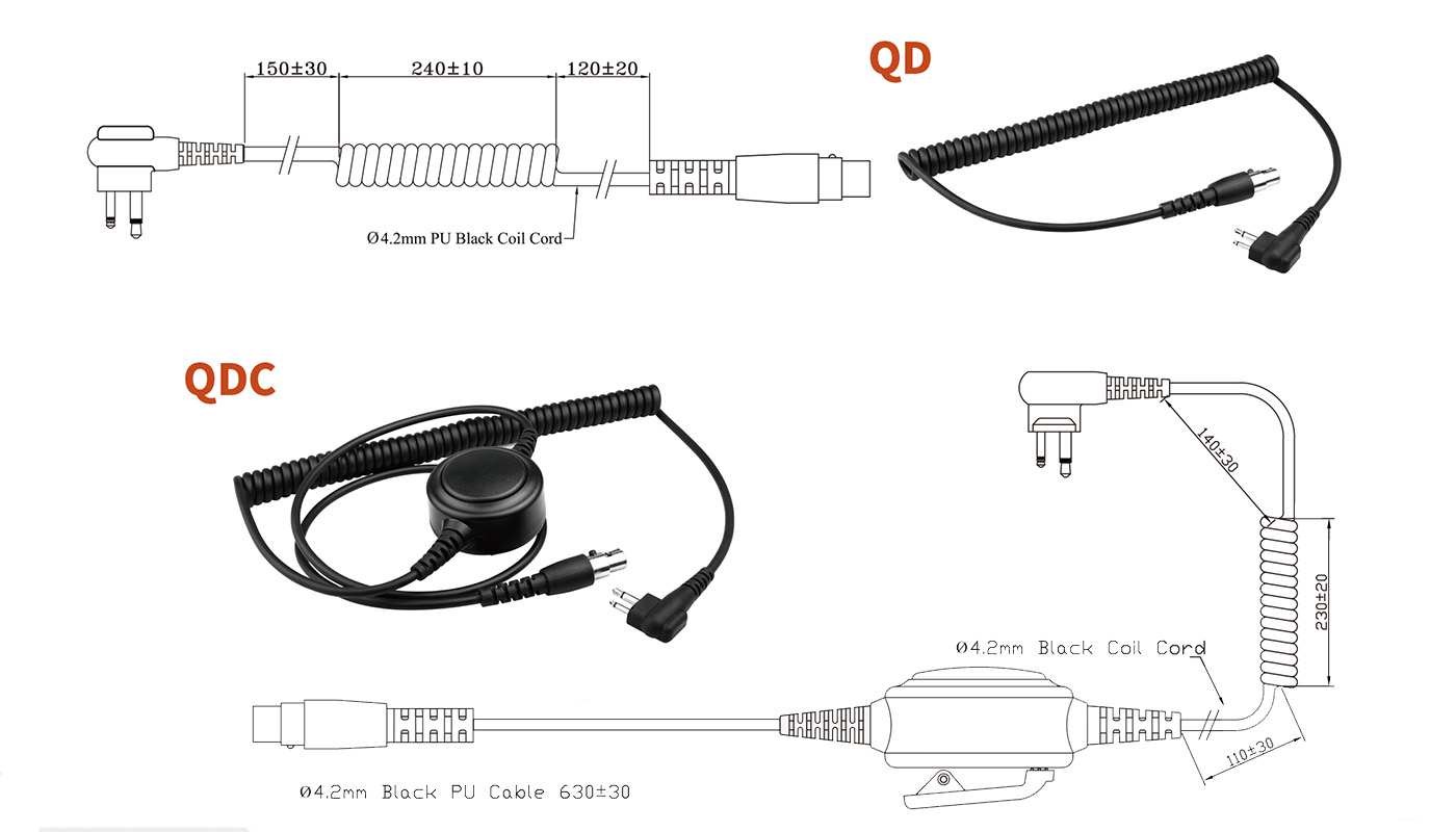 Kabel Terputus Cepat untuk Headset Tugas Berat