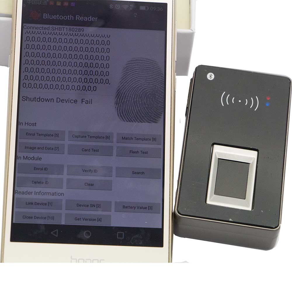 Sensor Biometrik NFC Bluetooth Android