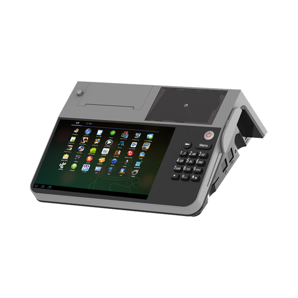 Layar Ganda 8 inci Android NFC POS Terminal dengan Printer Thermal 80mm
