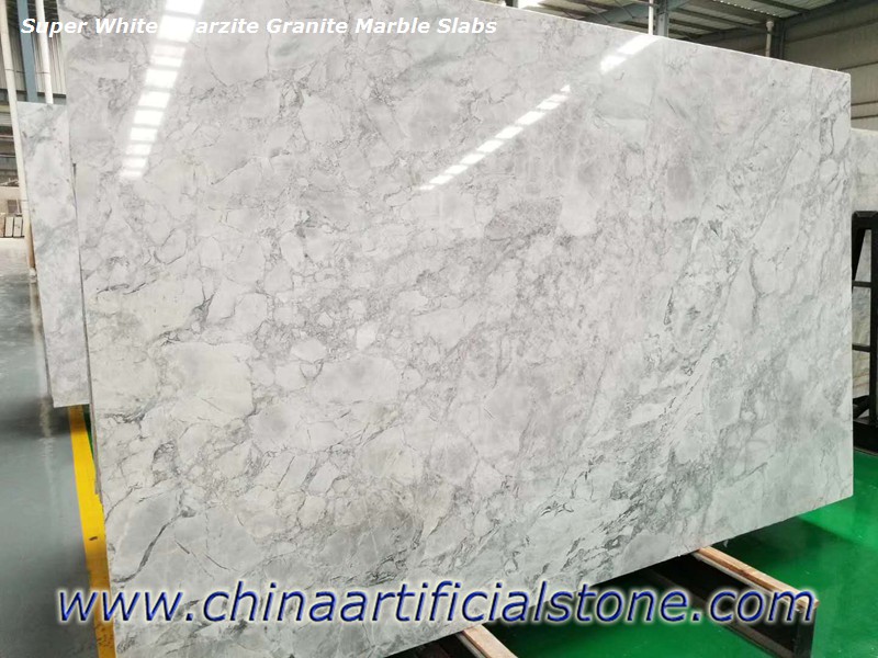 Lempengan Dolomit Marmer Granit Kuarsit Super Putih
