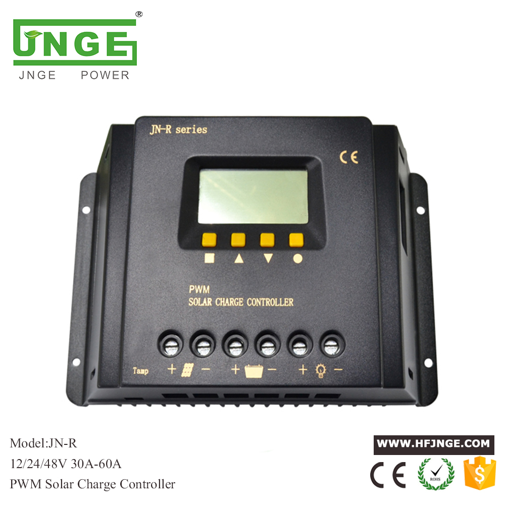 JN-R Series 30amp 40amp 50amp 60amp 12v 24v 48v auto solar charge controller LCD display

