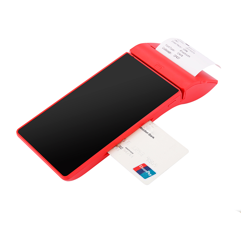 Handheld 4G NFC Semua dalam Satu Perangkat Android MPOS dengan Printer Untuk Bank
