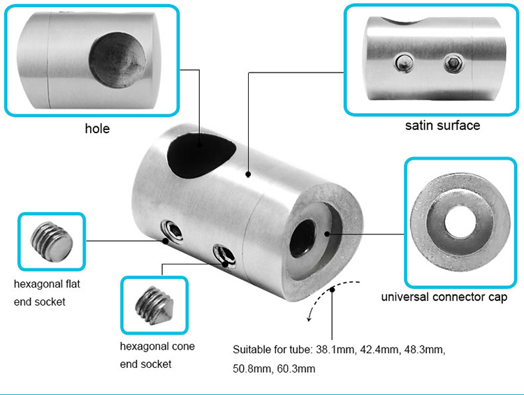 Pemegang palang pagar stainless steel