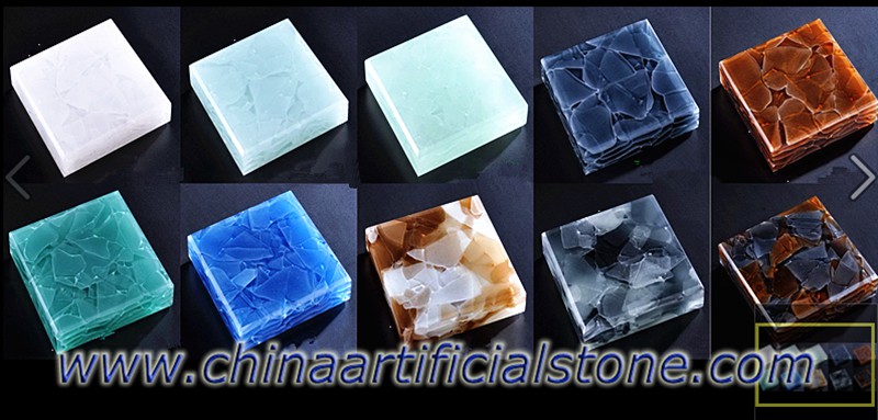 Jade Glass Stone Glass2 Magna Glass Kaca Daur Ulang Permukaan Ubin Lembaran Countertops