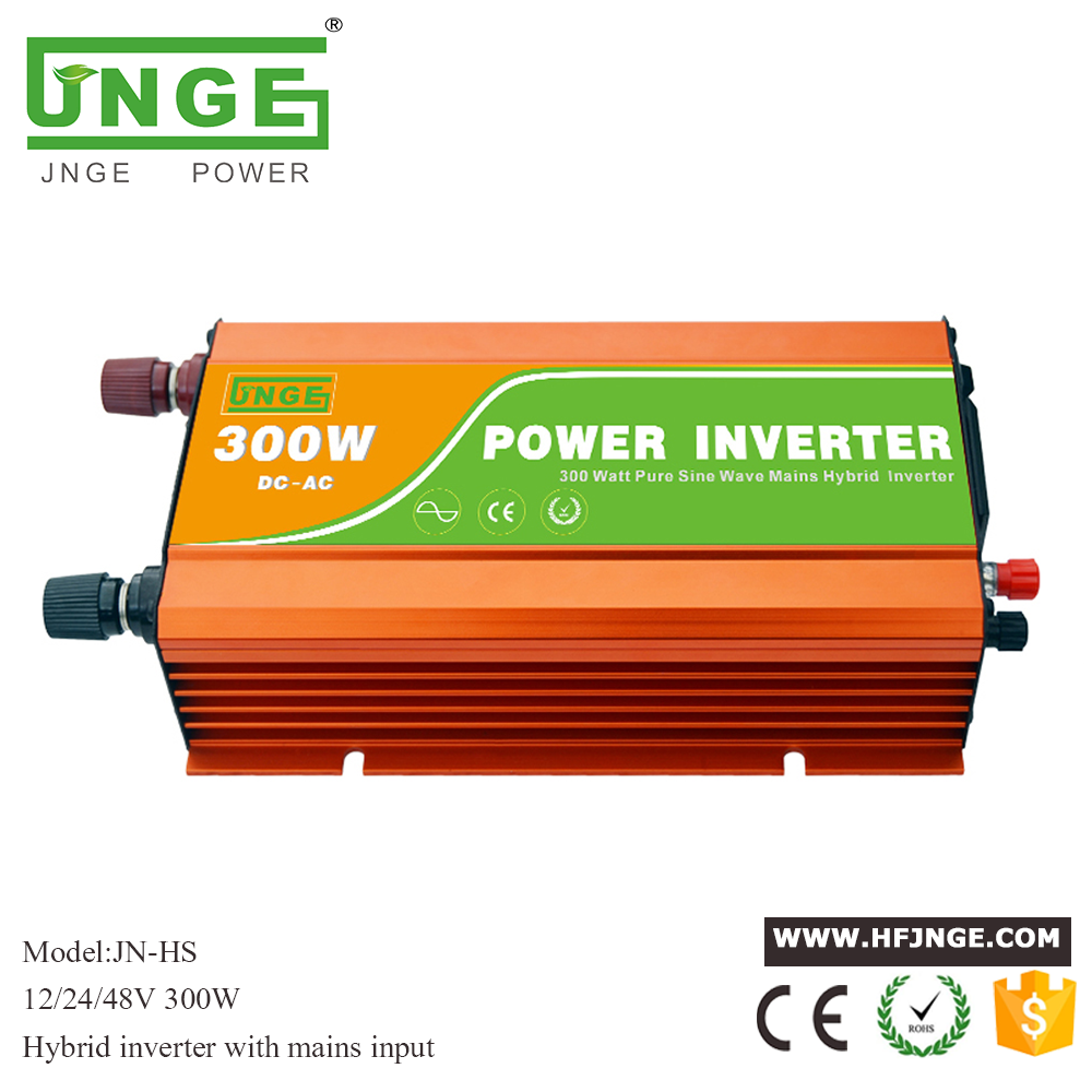 JN-HS 300W AC DC Pure Sine Wave power inverter hybrid dengan listrik AC
