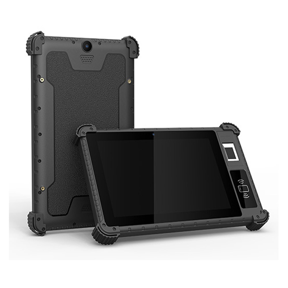 4G IP65 Tablet Sistem Absensi Sidik Jari Biometrik Android 8 inci yang kokoh dengan Baterai cadangan
