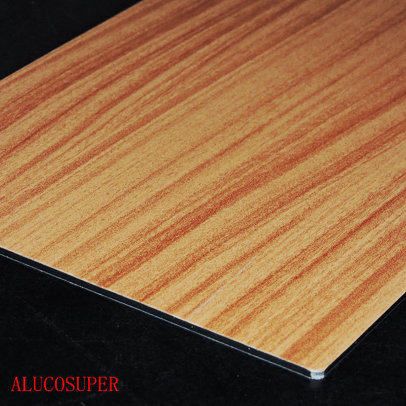 Panel Komposit Aluminium Eksterior Kayu Cladding ACP