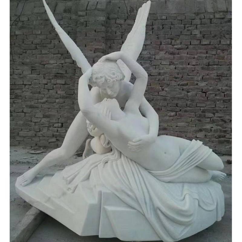 Psyche Dihidupkan Kembali oleh Cupid's Kiss Marble Sculputure
