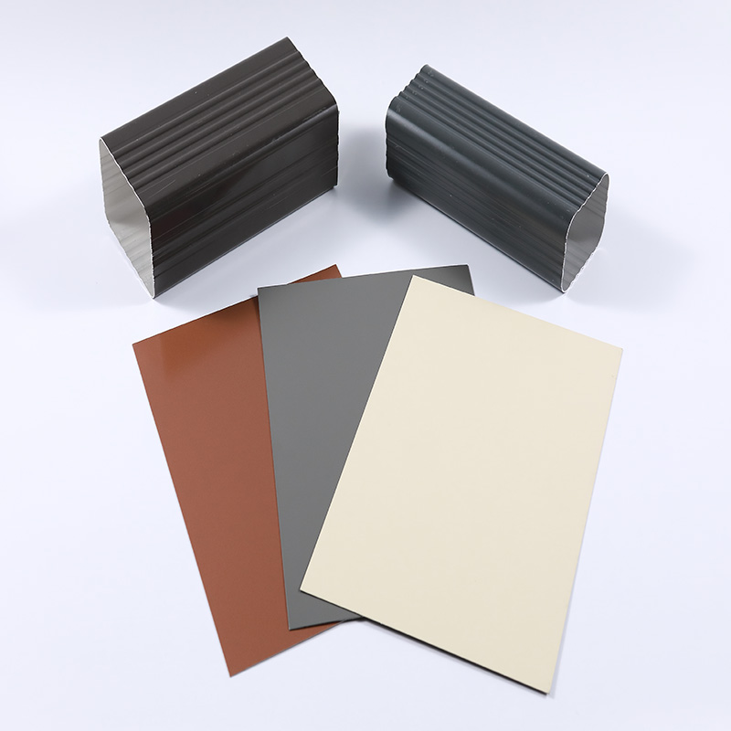 PVDF PE HDPE 3003/3105 Paduan Aluminium Coil Prepainted untuk Talang dan Pipa Bawah
