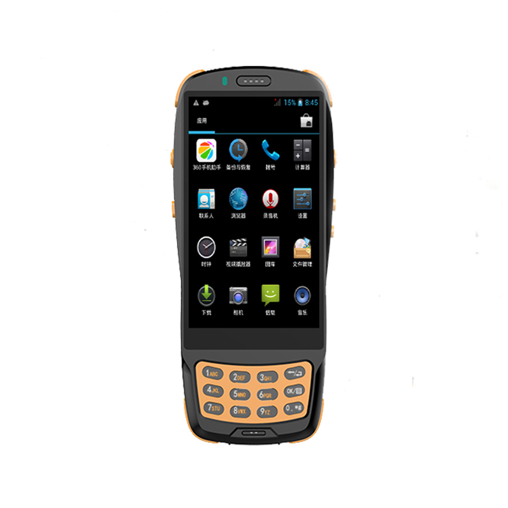 4G Kasar Android RFID Barcode Scanner PDA dengan Tombol Fisik
