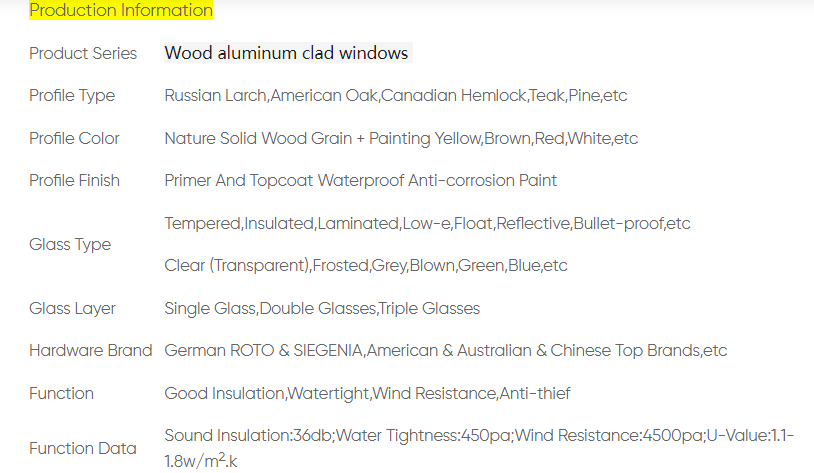 spesifikasi jendela kelongsong aluminium: