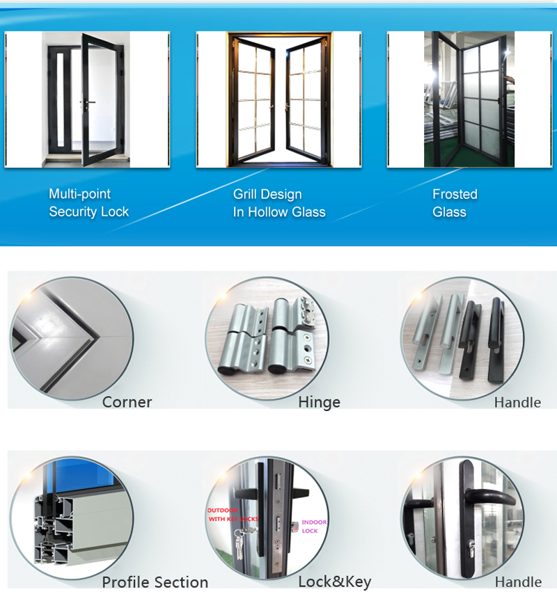 pintu aluminium untuk gambar detail dapur