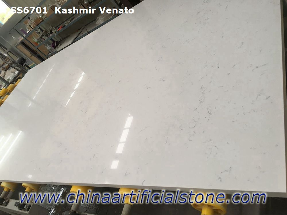 Marmer Carrara Putih Terlihat Lembaran Batu Kuarsa
