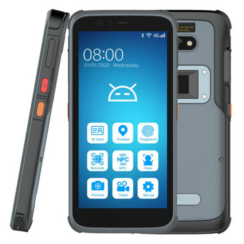 IP68 Ukuran Saku Pengumpulan Data Pemerintah 4G Android Biometric RFID PDA Terminal
