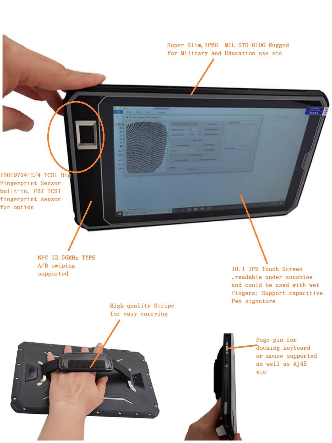 Tablet Sidik Jari Biometrik Windows