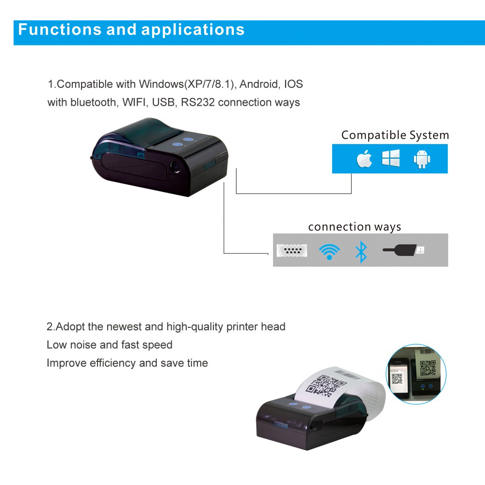 printer portabel termal mini dengan android