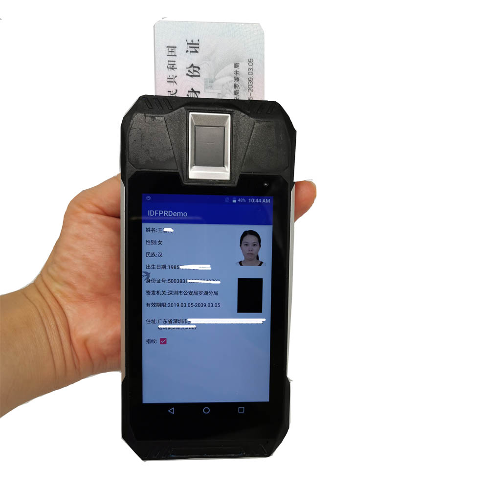 Handheld Rugged IP68 Android Polisi Militer Patroli ID Nasional Biometric PDA
