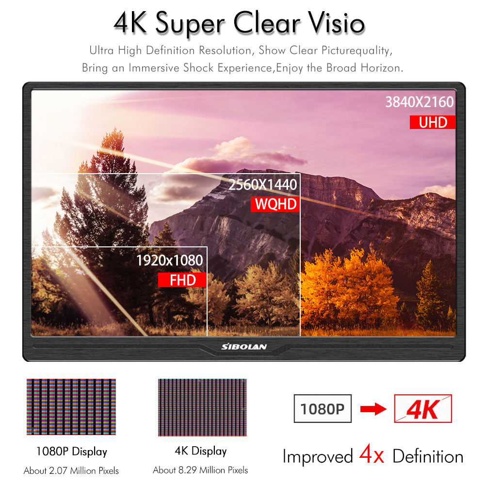 Produsen Monitor Portabel Sibolan 3840 X 2160