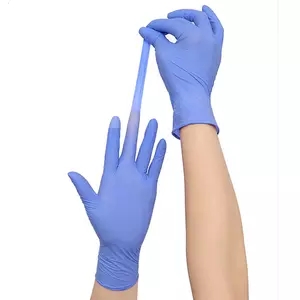 Sarung Tangan Nitril Sekali Pakai Bebas Bubuk Sarung Tangan Nitril Biru