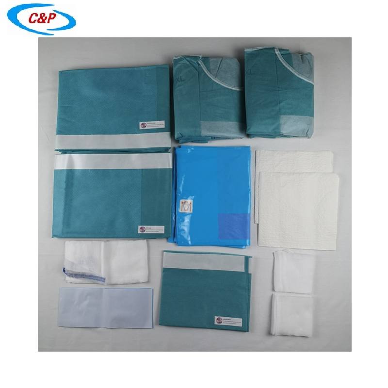 CE ISO13485 Bersertifikat Steril Universal General Surgical Drape Pack
