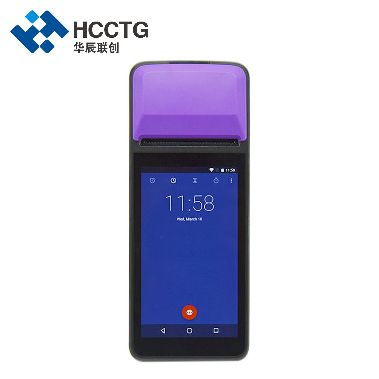 3G Smart Handheld POS 5 Inch Touch Display Mesin Pembayaran Tanpa Kontak Dengan Printer R330C
