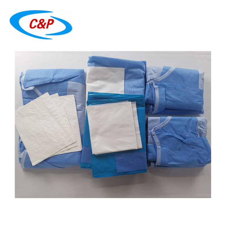 Rumah Sakit Menggunakan Pabrikan Drape Pack Nonwoven C-Section Steril
