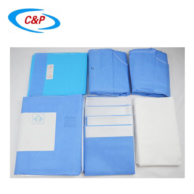 SMS Non woven Surgical Angiography Angiography Drape Pack Pemasok
