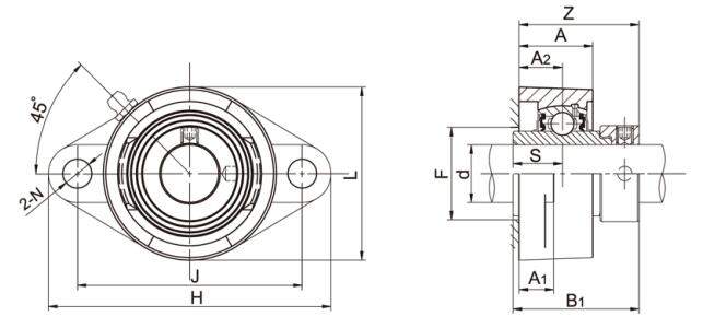 NAFL206 Flange Mounted Bearings