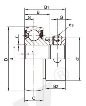 Sisipan Bantalan Bola Stainless Steel SU001