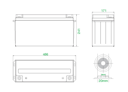 Baterai RUPS 200Ah