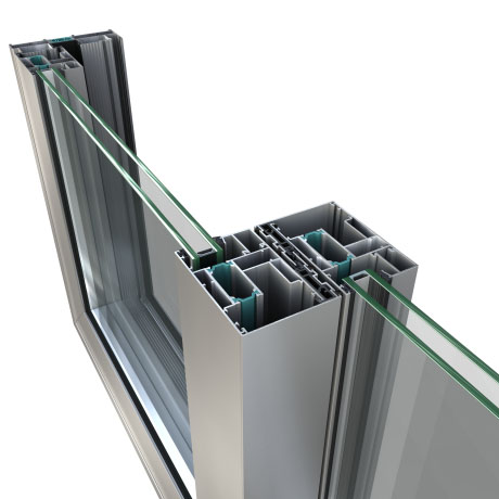 Dibuat di China Powder Coating Thermal-Break Series Aluminium Profile Balcony
