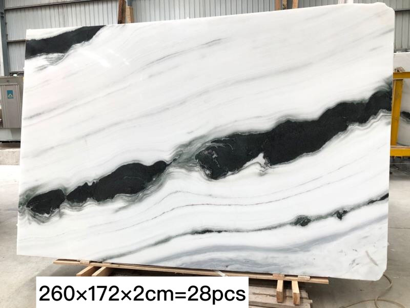Grosir Panda White Marble Stone Polished Slab Manufacturers
