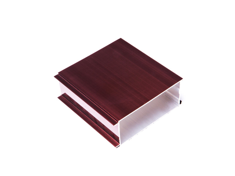 Kustom 6000 seri paduan tembaga merah anodized aluminium oksidasi profil
